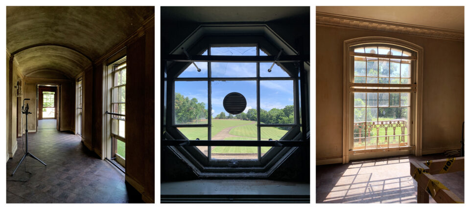 Photos of the various window shapes at the Eugenia Williams House.
