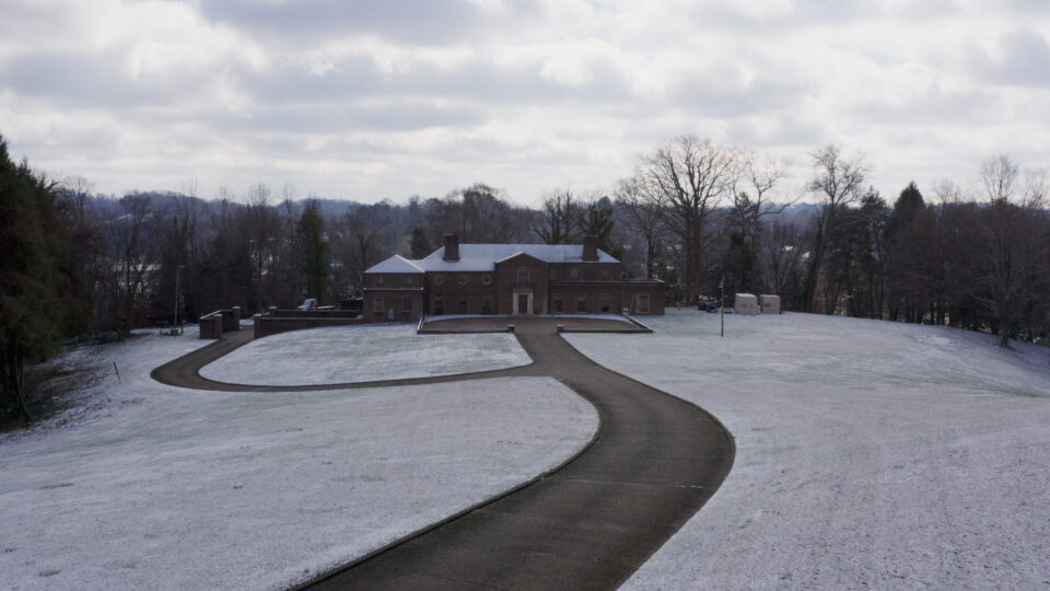 Eugenia Williams house in the snow.